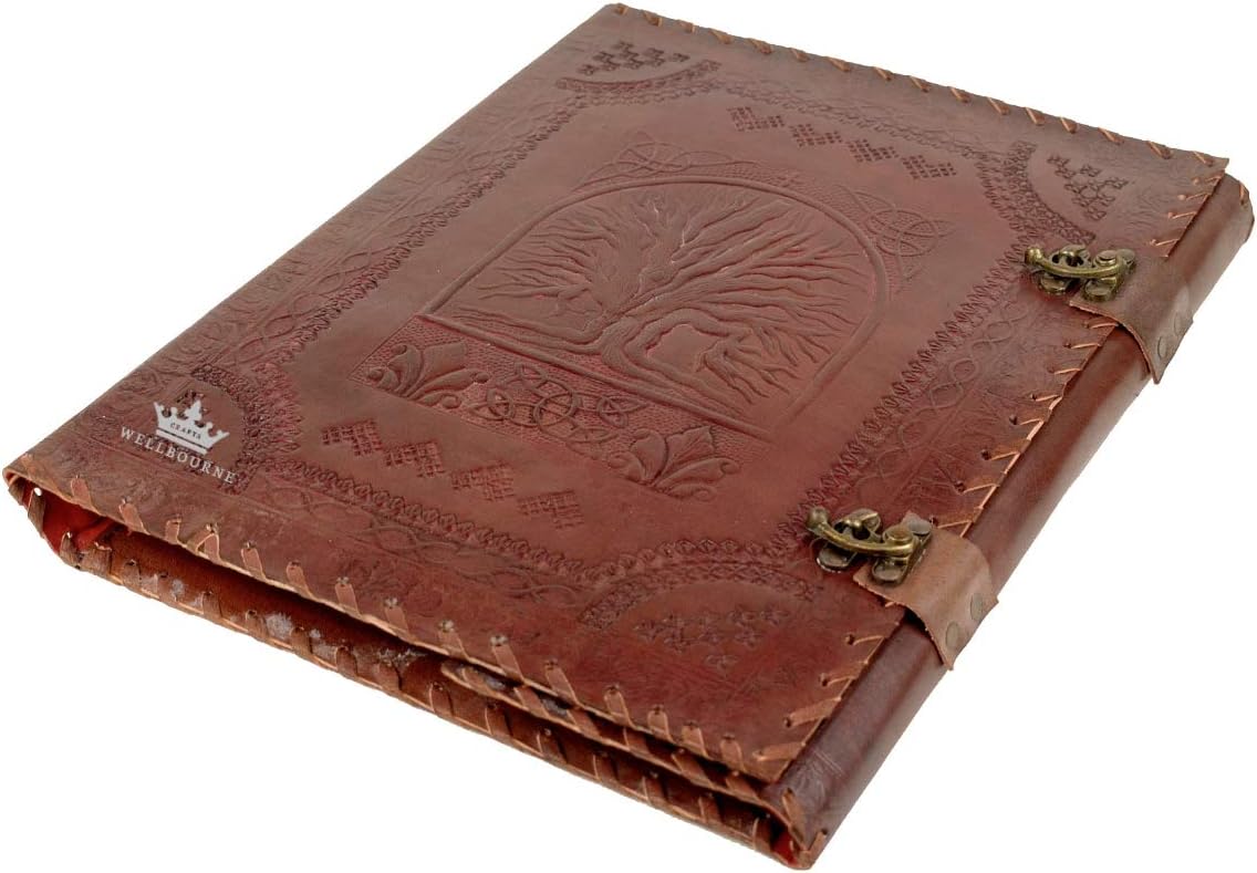 Imperial Leather Portfolio Leather Padfolio For Holding Documents, Notepad And Other Accessories Leather Bound Folder 13 X 10 Inch Brown