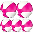 Whaline 5Pcs Inflatable Beach Ball 24 & 16 Inch Round Pool PVC Balls Cute Game Toys