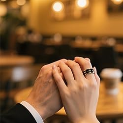 SX.man&sog 8mm rings for Men or Women,Two Tone