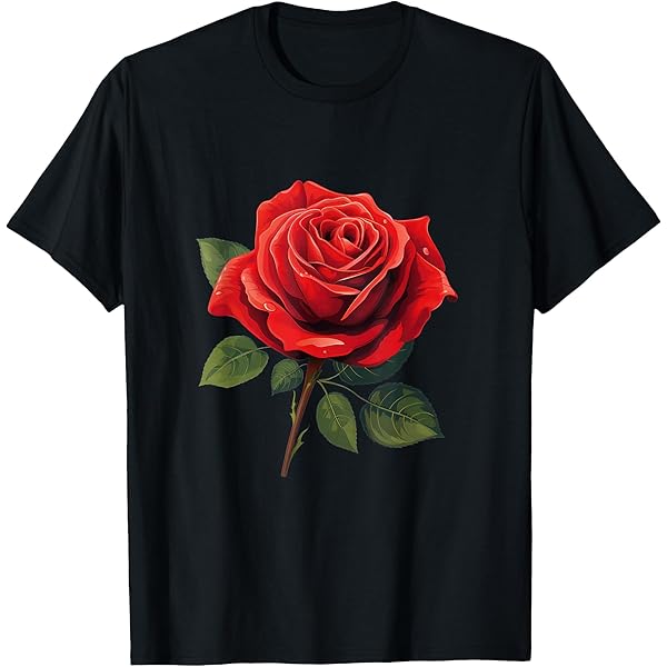 Amazon.com: Red Rose Graphic T-Shirt : Clothing, Shoes & Jewelry