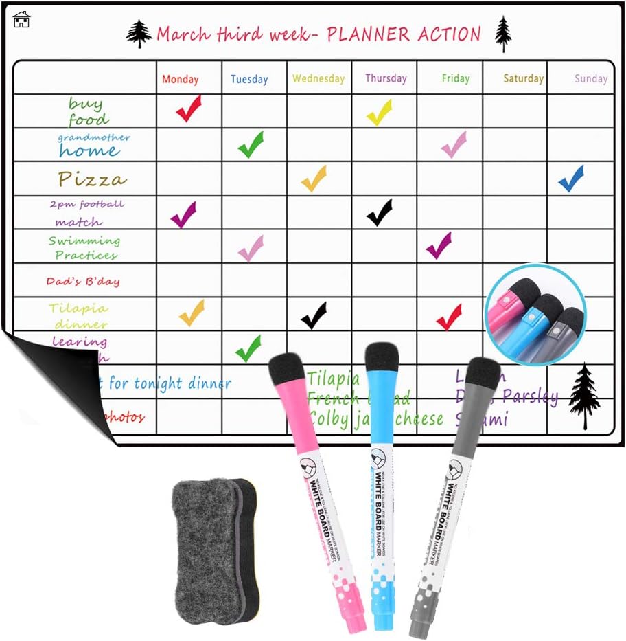 Chore Chart Dry Erase Boards, 17" X 12" Dry Erase Whiteboard