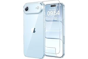TAURI for iPhone Air Case, Full Camera Protection with Screen Protector, Anti-Yellowing Military-Grade Protection Shockproof Slim Phone Case for iPhone 17 Air 6.5 inch, Clear