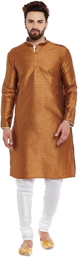 Larwa Men's Kurta Pyjama Set With Flower Print Special for Diwali