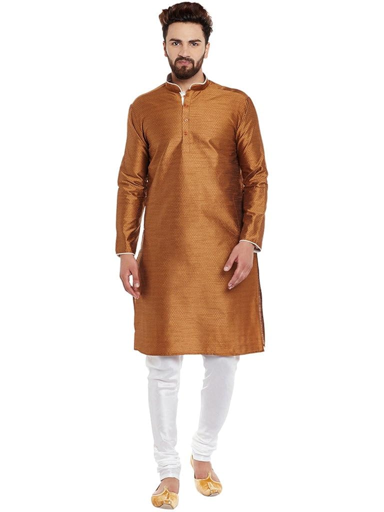 larwa men's wedding kurta pyjama set with flower print