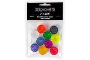MOOER Candy FT-MX Pedalboard Footswitch Toppers 10mm Guitar Effects Pedal Reverb, Delay, Overdrive, Distortion Pedalboard Cap 10 Mixed Color