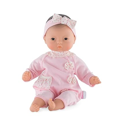 Corolle FPJ93 Bébé Calin Babypuppe, rosa, weiß, 30 cm