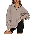 Trendy Queen Womens Oversized Sweatshirts Fall Fashion Hoodies Half Zip Pullover Long Sleeve Shirts Clothes Outfits