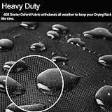 PATIO PLUS Rotary Washing Line Cover 16x16x165cm 600D Oxford PVC Black view 3
