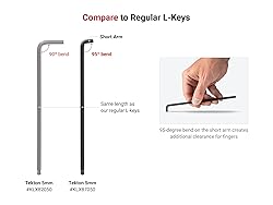 TEKTON Short Arm Ball End Hex L-Key Set with