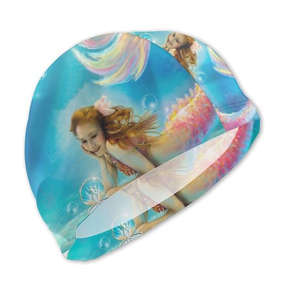 Swimming Cap Swim Cap Bathing Hat Fantasy Mermaid Swim Caps For