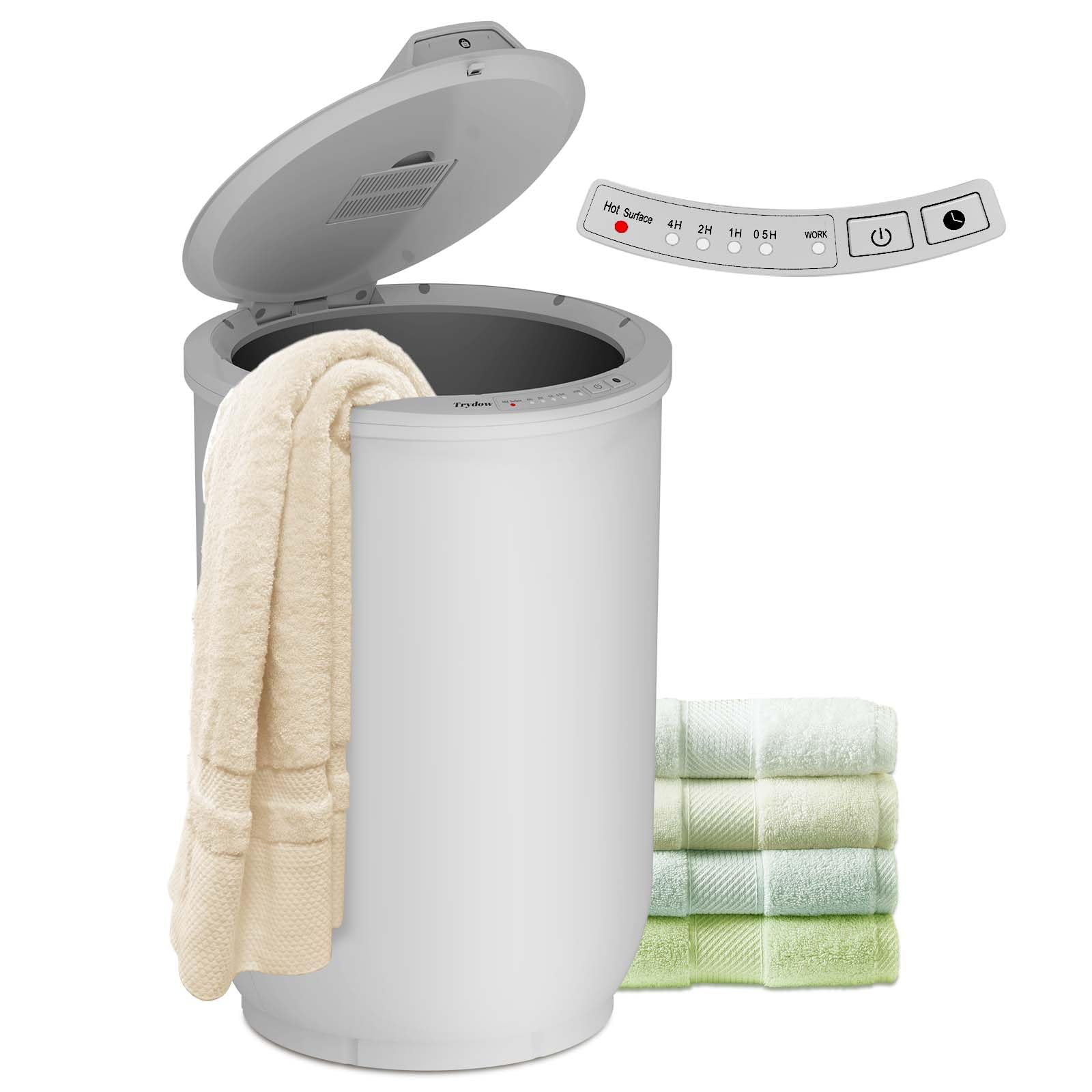 Photo 1 of Trydow Ultra Large Capacity Towel Warmer Bucket, Rapid Heating with Timer, One-Button Control, Safety Lock, Perfect for Home and Spa, Gray