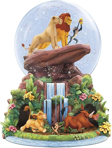 Amazon Disney Bradford Exchange ライオンキング ミュージカル グリッターグローブ シンバ ナラ ラフィキ インテリア オンライン通販