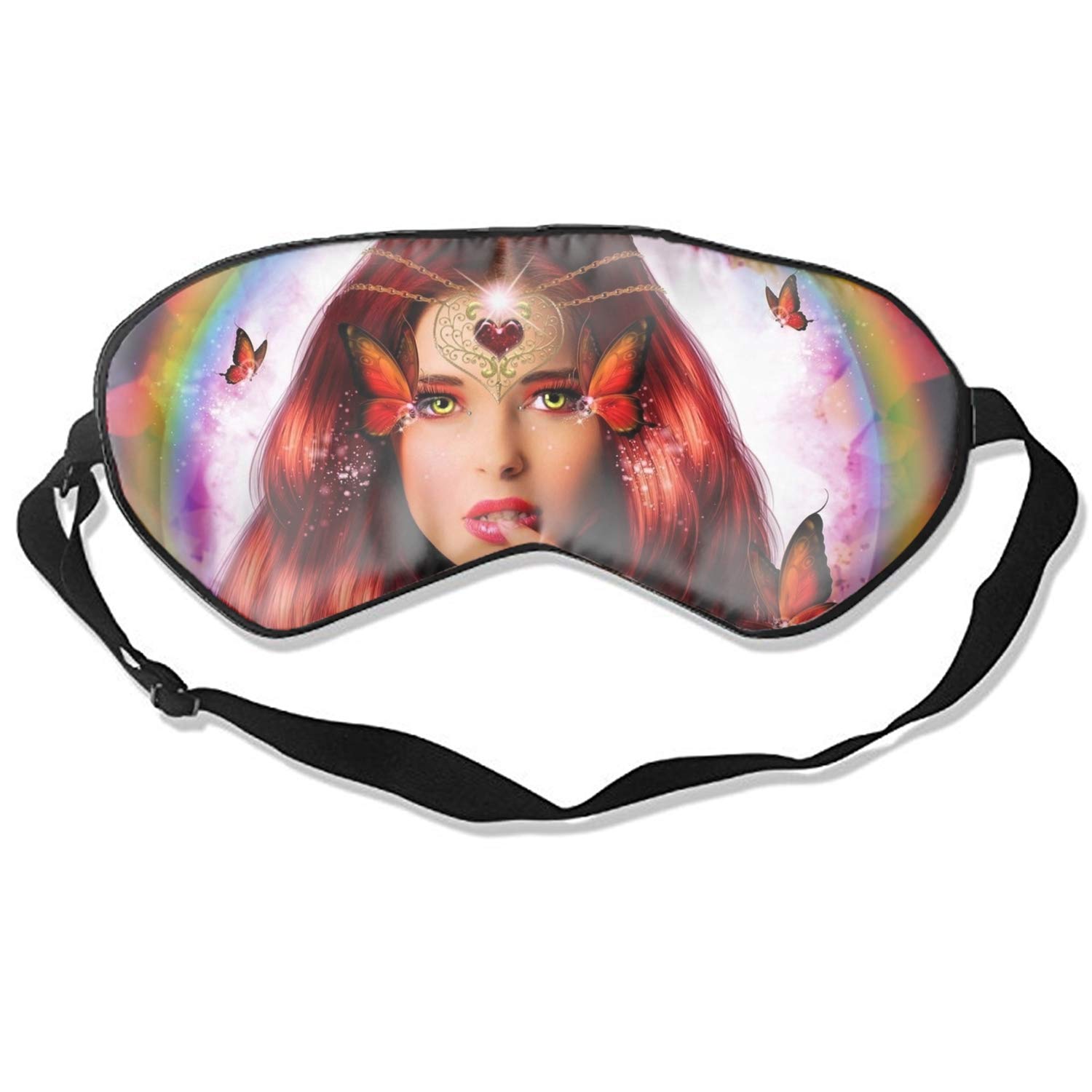 Amazon Com Sleep Mask Fantasy Women Green Eyes Red Hair