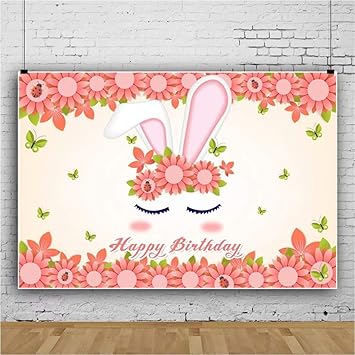 Amazon Com Leowefowa 7x5ft Vinyl Photography Backdrop Rabbit