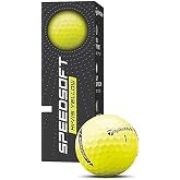 TaylorMade SpeedSoft Golf Balls (Hi-Vis Yellow, 3pk) 1 Sleeve 2024