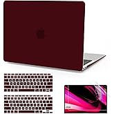 B BELK Compatible with MacBook Air 13 inch Case 2022 2021 2020 2019 2018 A2337 M1 A2179 A1932, Matte Plastic Hard Shell Case for MacBook Air 13.3 inch +Keyboard Cover +Screen Protector, Marsala Red