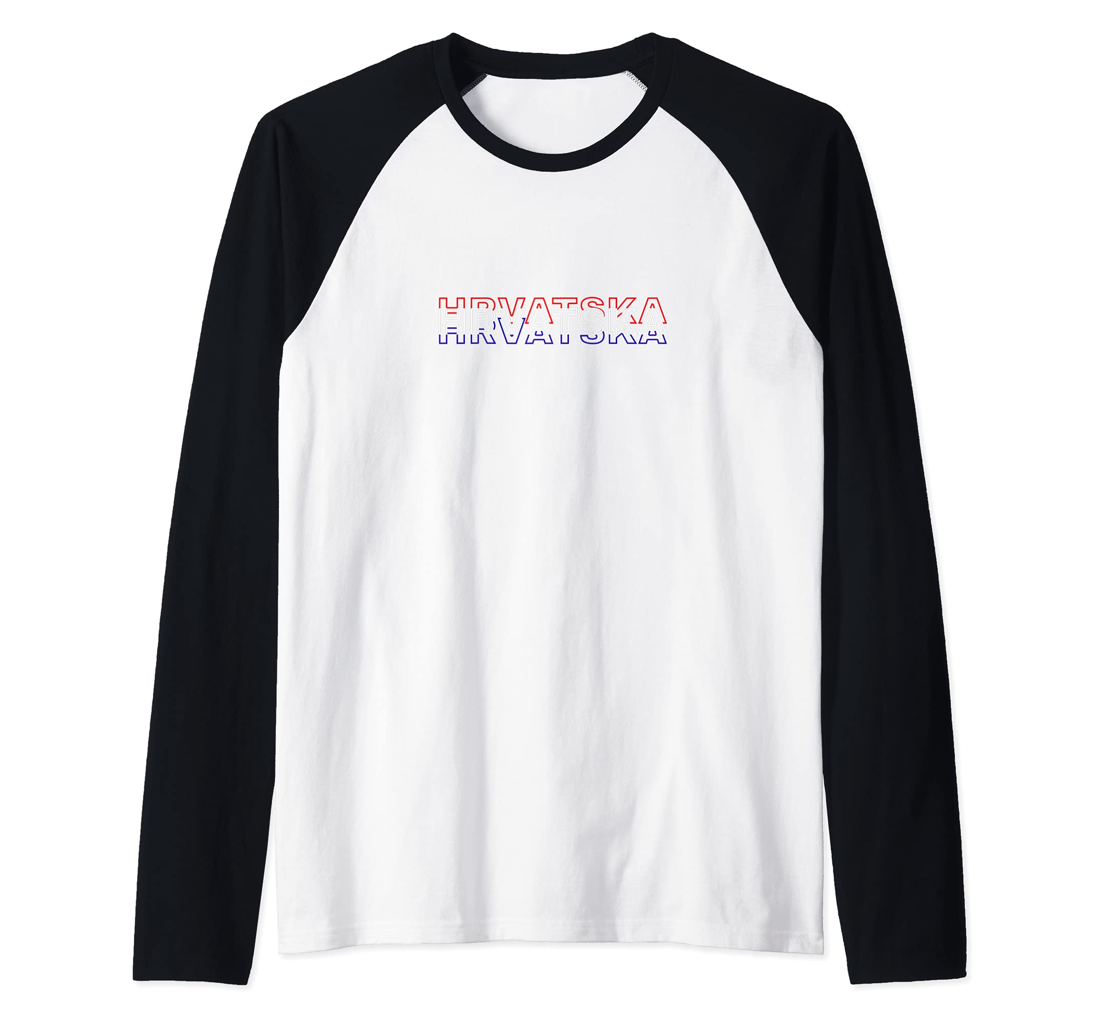 Flag Croatia Raglan Baseball Tee