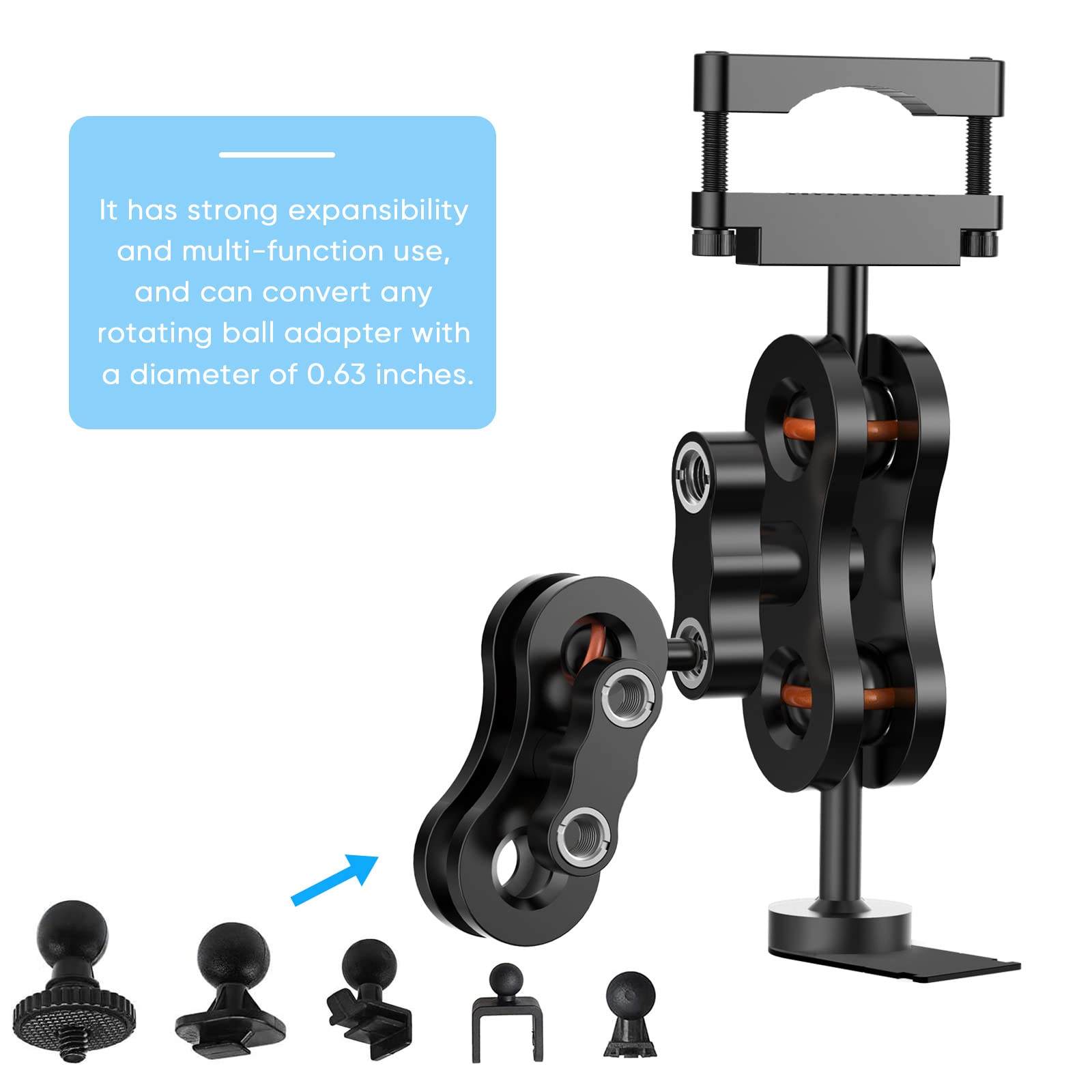 SDSACZMU Rearview Mirror Radar Detector Mount, Aluminum Rearview Mirror Rod Radar Mount,for Escort Max / Max2/ MAX360 Radar Detector ( Not Applicable to Radar Mount with Magnetic Connection)