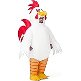 Spooktacular Creations Adults Inflatable Costumes, Chicken Halloween Costume, Rooster Blow Up Suit for Themed Parties