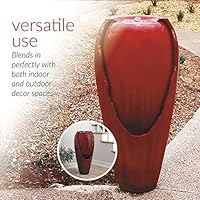 Amazon Com Alpine Corporation Dig100xs Rd Jar Water Fountain Outdoor Waterfall For Garden Patio Deck Porch Yard Art Decor Red Garden Outdoor