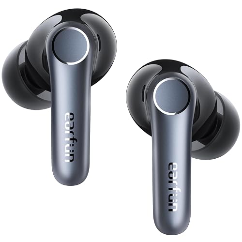 EarFun Air Pro 4 Adaptive Noise Cancelling Earbuds, aptX Lossless Earbuds Wireless, Hi-Res Audio, 52H Playtime, 6 Mics AI Call, Wireless Charging, In-Ear Detection, LDAC, Bluetooth 5.4
