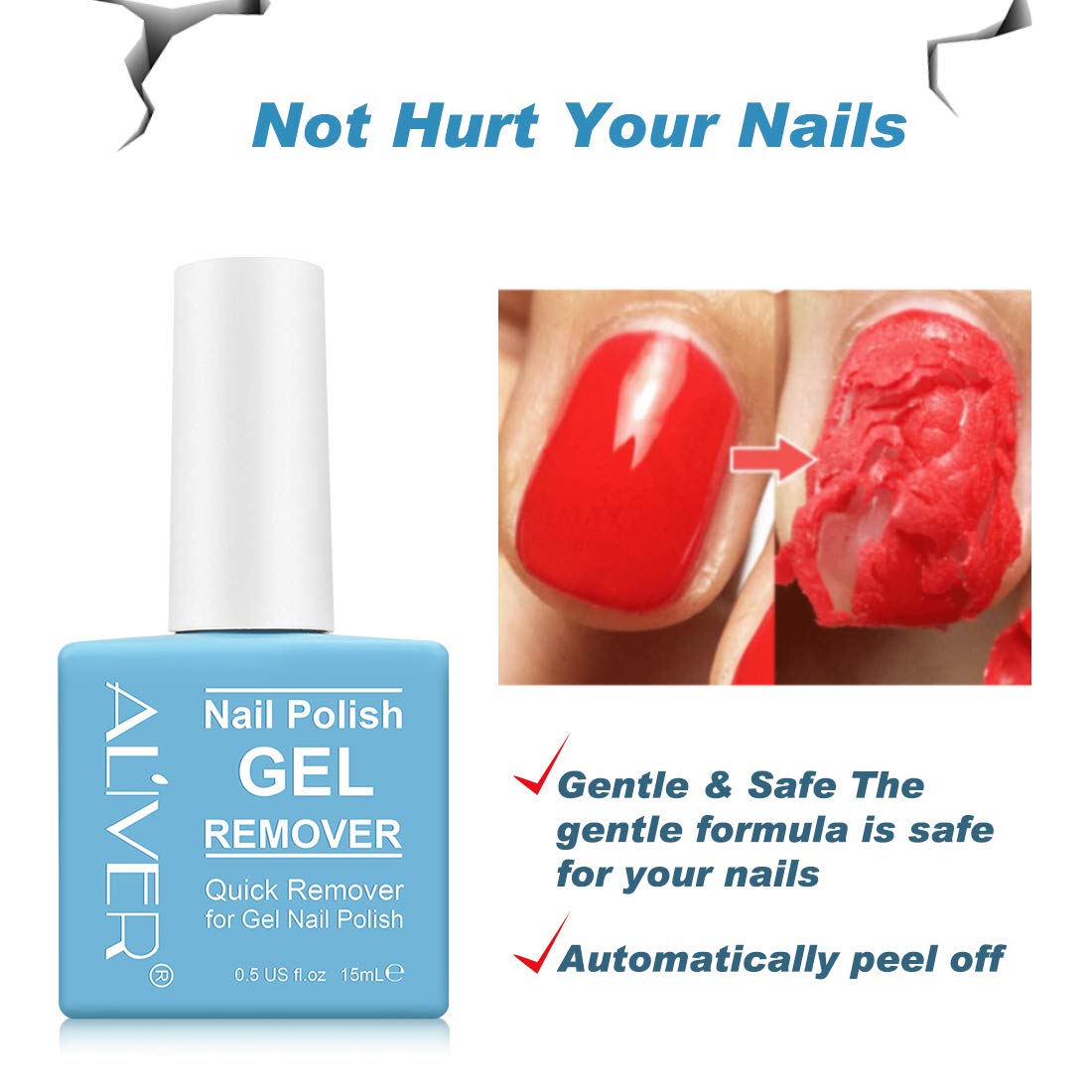 Pack of 2 Nail Polish Remover, Magic Gel Nail Polish Remover Fast Remove Gel Nail Polish Within 2-3 Minutes, Quick & Easy Polish Remover, No Need For Foil, Soaking Or Wrapping : Beauty