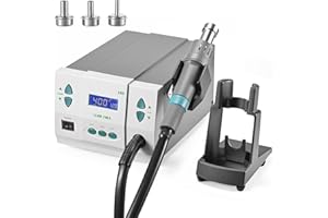 Soiiw 110V 861DW Hot Air Rework Station 1000Watt Heat Gun Soldering Station Brushless DC Vortex Blower for Miro Soldering Rew