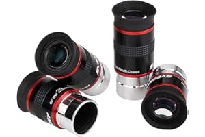 SVBONY Telescope Eyepiece FMC Broadband Green Film Eyepiece 1.25 68 Degree Ultra Wide Angle Eyepiece Set for Astronomical Tel