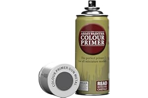 The Army Painter Color Primer Spray Paint, Gun Metal, 400ml, 13.5oz - Acrylic Spray Undercoat for Miniature Painting - Spray Primer for Plastic Miniatures
