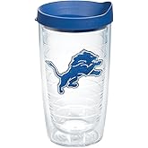 Tervis Made in USA Double Walled NFL Detroit Lions Insulated Tumbler Cup Keeps Drinks Cold & Hot, 16oz, Primary Logo