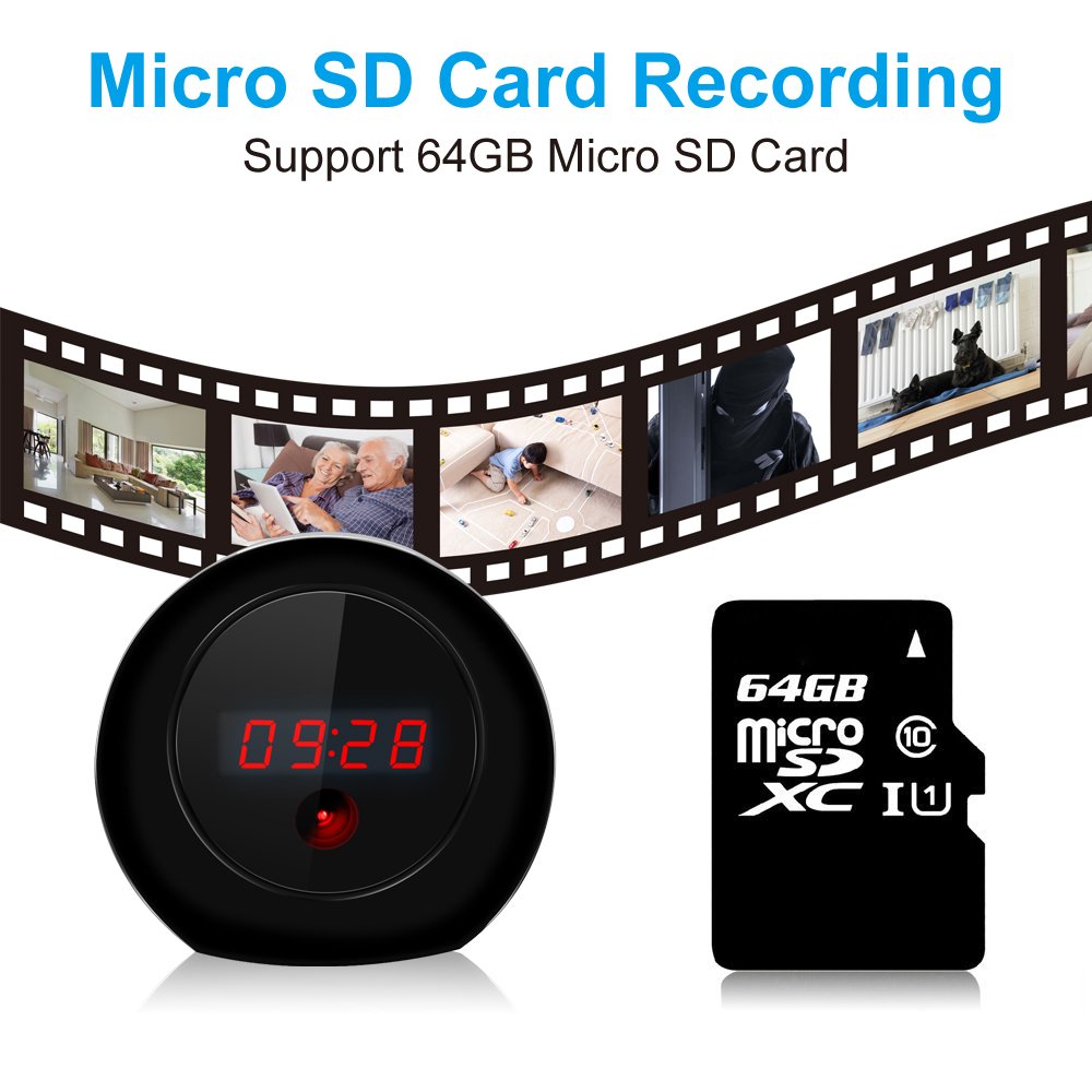 AISOUL Wi-Fi Hidden Camera Alarm Clock Full HD 1080P Real-time Video Spy Camera (Apple-shaped Hidden Camera)