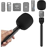 Microphone Holder for Rode Wireless GO 2 II, Mic Stand Compatible with DJI Mic 2/1 Hollylandia Handheld Wireless Microphone, Noise Reduction, Suitable for Weddings, Streets and Short Video interviews