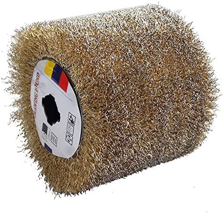 KATSU Drum Sander Wire Brush Brass Coated Steel 120mm 0.3mm Wire Diameter Angle Grinder Burnisher Polisher Replacement SP10009310 - Image 4