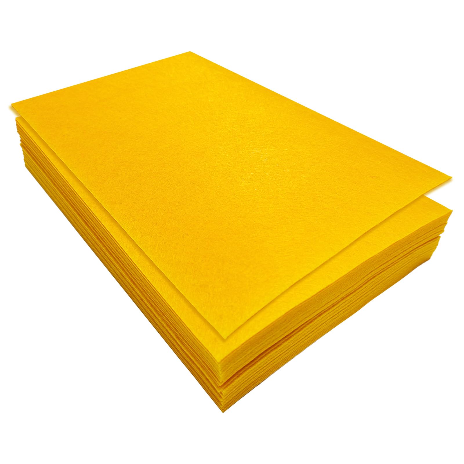 Jtnohx Stiff Felt Sheets, 32 Pcs Felt Fabric for Crafts, 17.78×28.7cm Colour Fabric Square for Art and Craft DIY Supplies(Yellow) — image 1
