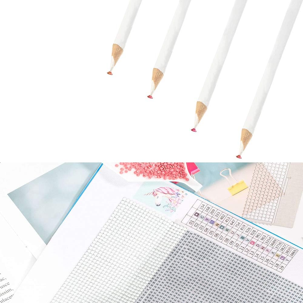 4 Pcs Diamond Painting Tools Self-Stick Drill Pen, Must Have for 5D DIY Painting with Diamonds Accessories Kits for Adults