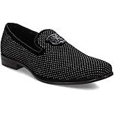 Stacy Adams Men's Swagger Loafer, Black/Black, 10 W US