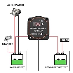 Smart Dual Battery Isolator 12V 140A Auto or Manual