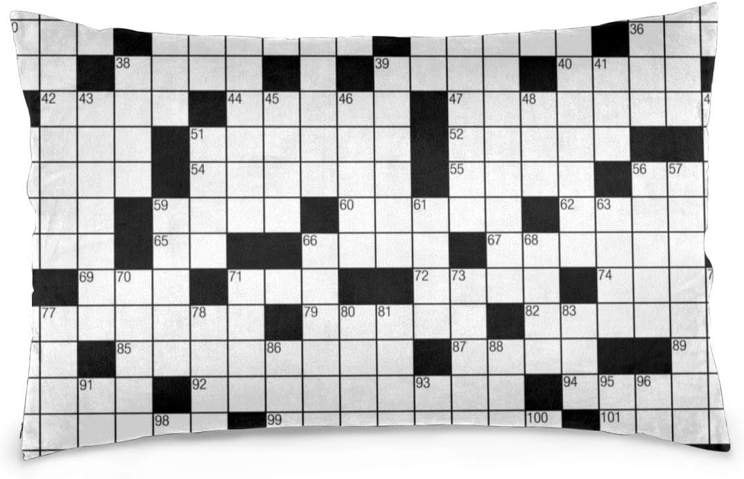 Crucigrama clásico con Cajas y números en Blanco y Negro 1 Funda de