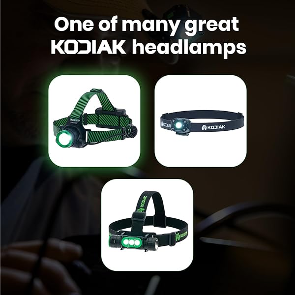 KODIAK 1000 LUMEN RECHARGEABLE HEADLAMP – LED HEAD LAMPS WITH PUSH-PULL FOCUS, 3 MODES, RECHARGEABLE HEADLIGHT, ADJUSTABLE TILT, HEAD LIGHTS FOR FOREHEAD