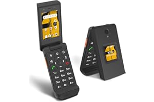 UNIFONE S22 Rugged Flip Phone Unlocked (16GB) 2.8'' Touchscreen Smart Cell Phone Android 11, IP68 Water Resistant, 4G LTE GSM Single Sim (Black)