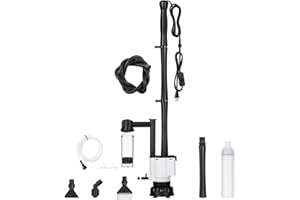 AQQA Fish Tank Cleaner,8-in-1 Electric Aquarium Gravel Vacuum,Clean Sewage+Wash Gravel Sand+Suction Stool+Filter+Water Change