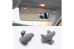 ANOWVI 2PCS Inner Sun Visor Clips, Upgraded Car Visor Holder Hook - Compatible with Audi A1 A3 A4 A5 Q3 Q5 S3 S4 S5 TT, OEM: 8U0857562A (Gray)
