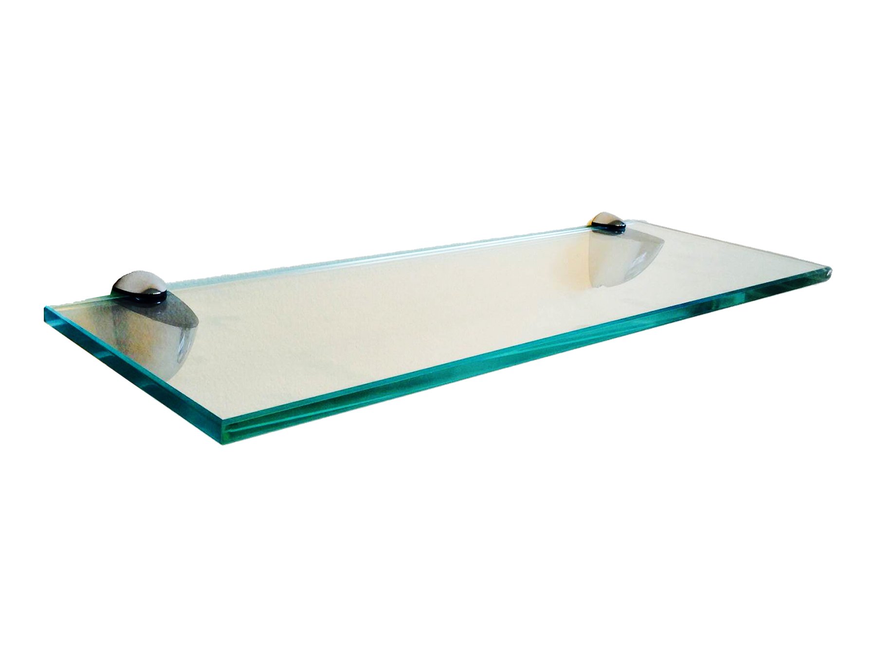 Fab Glass and Mirror 8 X 48 Inch Rectangle Floating Clear Tempered Kit Glass Shelf, 8″ X 48″,