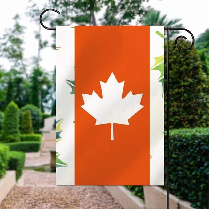 Fenrris65 Bandera de jardín de doble cara, 31 x 46 cm, arce tropical