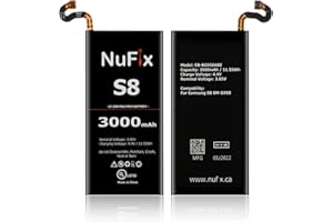 NuFix Battery Replacement for Samsung S8 3000mAh Compatible Replacement Battery EB-BG950ABE EB-BG950ABA SM-G950W (Single)