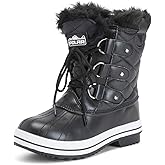 POLAR Womens Snow Boot Quilted Short Winter Snow Rain Warm Waterproof Boots