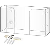 Storage Standard Glove Box Holder Dispenser - Kitchen, Medical, &amp; Latex Gloves Holder Wall Mount or Countertop, Universal Fit - Thick Acrylic, Easy to Use, Slide, &amp; Load Open Top Design - Clear