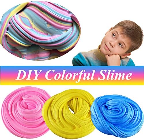 Fluffy Slime Colorful Diy Clay Slime Stress Relief Toys Slime for Kids by Svuencio