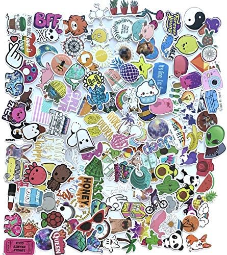 150 PCs Water Bottles Stickers for VSCO Girls - Laptops Sticker for Teens Feminist - Cute Aesthetic Trendy Waterproof Vinyl Sticker Pack for Hydro Flask Tumbler Cameras Phone Luggage Graffiti Decal