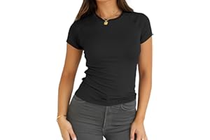 Abardsion Women Casual Raglan Sleeve Crewneck T Shirts - 2025 Summer Basic Activewear Slim Fit Going Out Tops